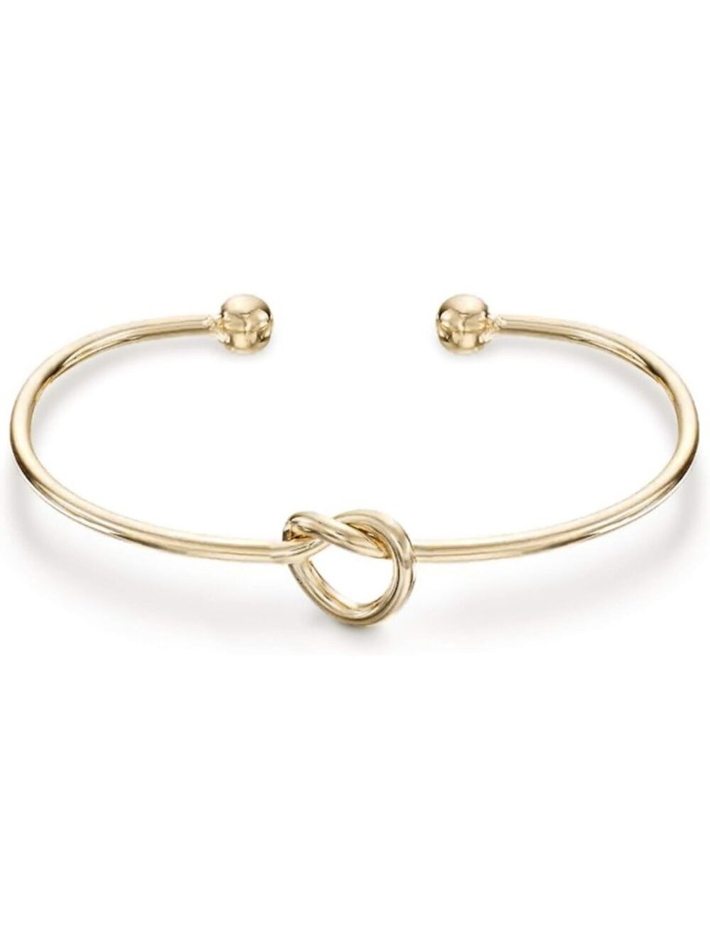 14K Gold Plated Infinity Love Knot Bangle Bracelet for Women - Elegant Jewelry